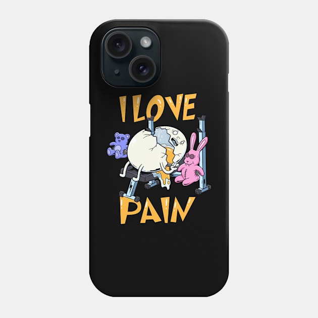 Eggs-ercise with a Side of Humor: Embracing Pain at the Gym! Phone Case by Holymayo Tee