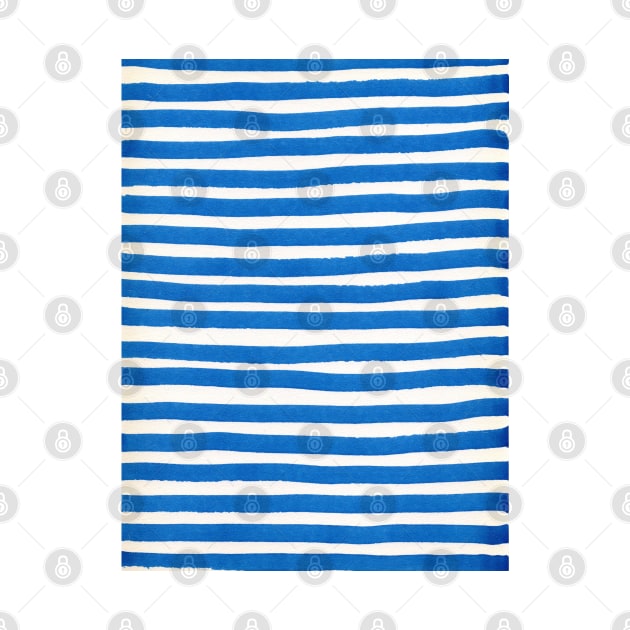 Blue and white stripes, watercolor by craftydesigns