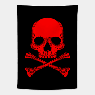 Cross bones and skull Tapestry