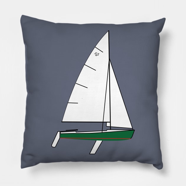 Flying Scot Sailboat Pillow by CHBB