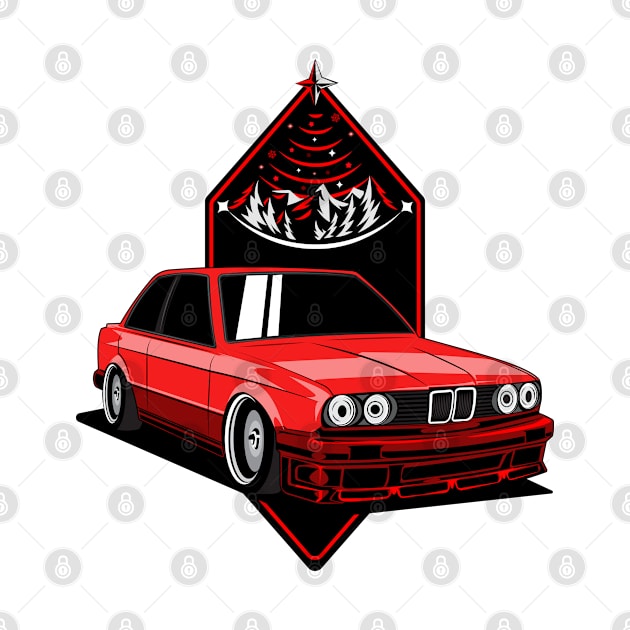 Red M3 E30 by Car_Designer