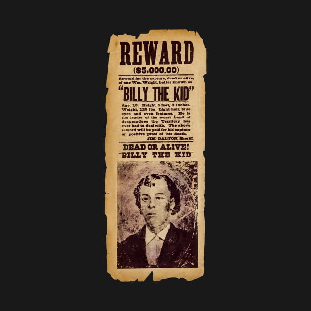 Billy the Kid Wanted Poster by GrampaTony