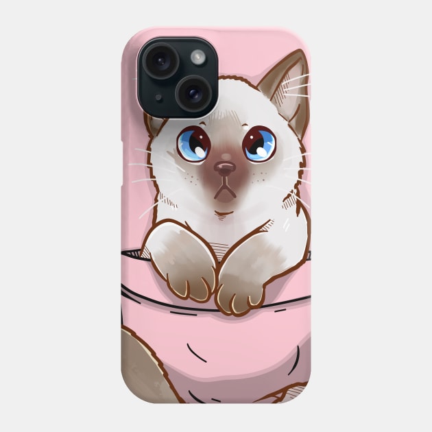 Pocket Cute Ragdoll Kitten Phone Case by TechraPockets