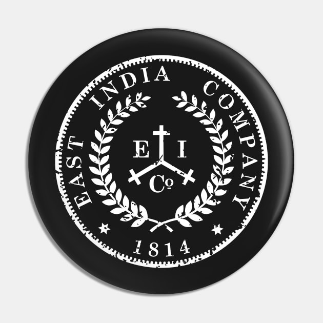 East India Company Coin Logo Distressed Pin by TangoN