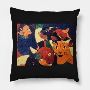 Rainbow cat collection Pillow