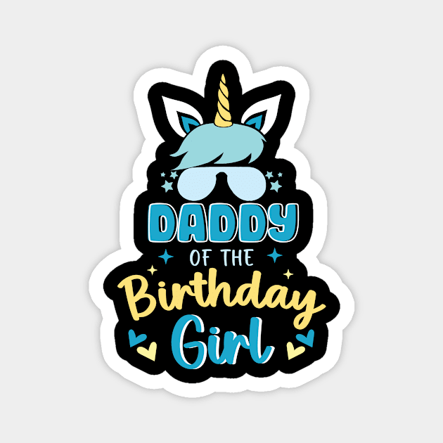 Brother Of The Birthday Girls Unicorn funny Gift For Women Men Father day Magnet by Los San Der