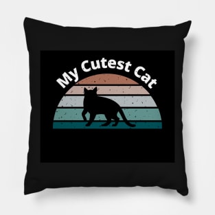 My Cutest Cat,vintage cat Pillow