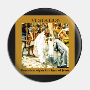 Stations of the Cross -  Via Crucis #6 of 15 Pin