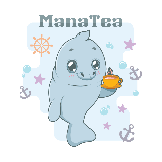 ManaTea pun design by GazingNeko