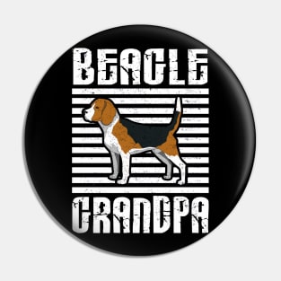 Beagle Grandpa Proud Dogs Pin