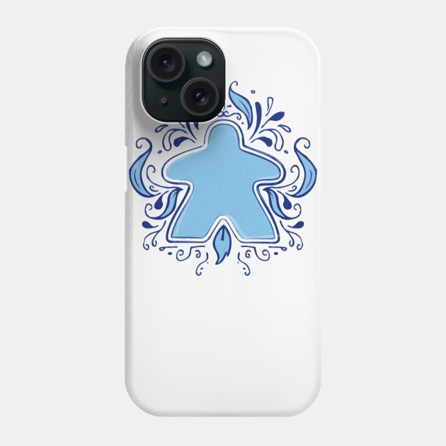 Blue Meeple Phone Case by east coast meeple