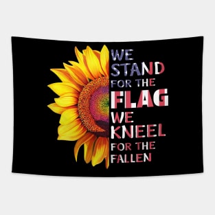 Sunflower T shirt For Veteran American Flag For 4th July Tapestry