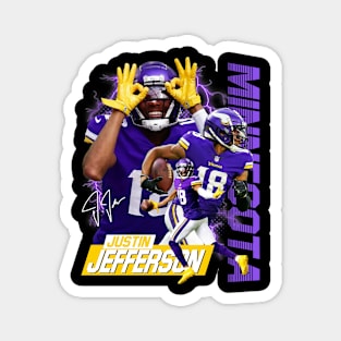 VINTAGE JUSTIN JEFFERSON FOOTBALL Magnet