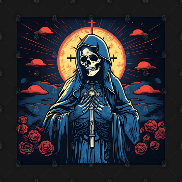 Day Of The Dead - Praying La Calavera Catrina - Santa Muerte by VisionDesigner