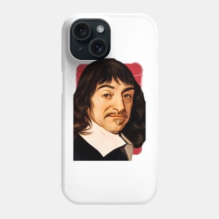 French Philosopher René Descartes illustration Phone Case