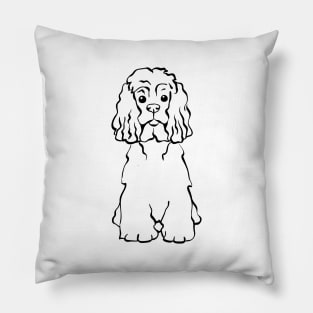 Sketch Funny dog American Cocker Spaniel Pillow