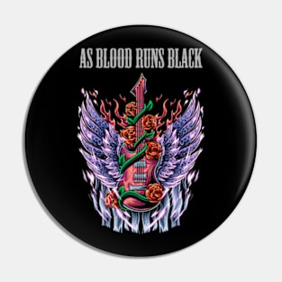 AS BLOOD RUNS BLACK BAND Pin