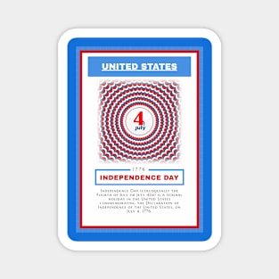 Independence Day - United States - For 4th of july - Print Design Poster - 1706207 Magnet