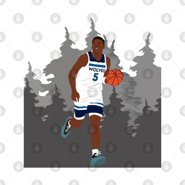 Basketball player Anthony Edwards in action by GiCapgraphics