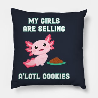 Axolotl Girls and Cookies Pillow