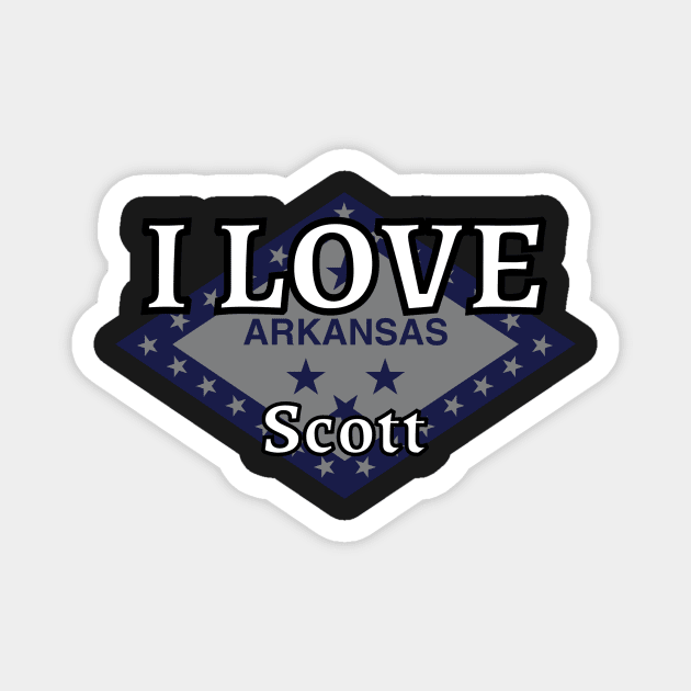 I LOVE Scott | Arkensas County Magnet by euror-design