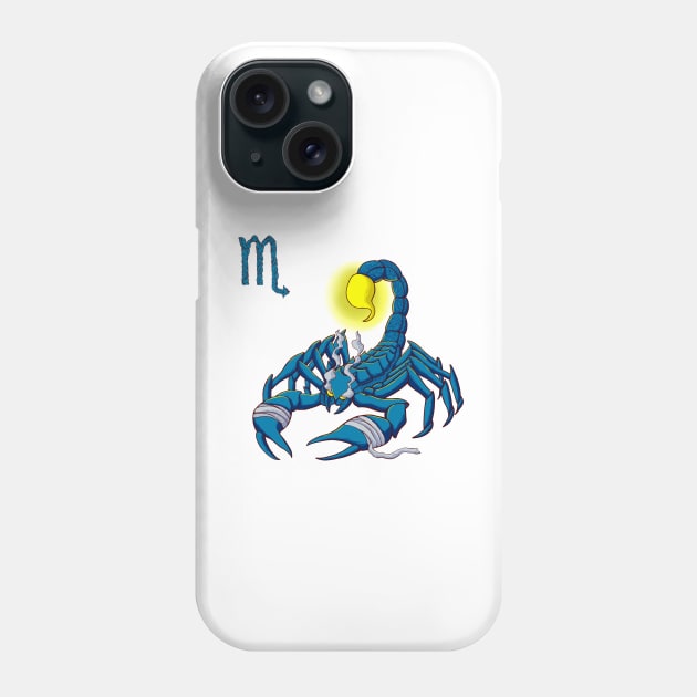 the zodiac scorpio Phone Case by rikiumart21