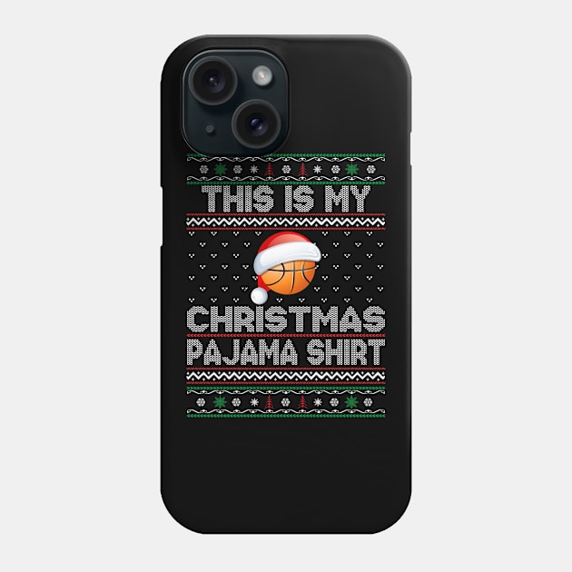 This Is My Christmas Pajama Shirt Basketball Christmas Phone Case by DragonTees