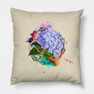 Hydrangeas and Arrows with Splash Pillow