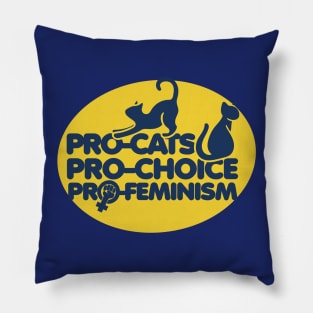 Pro-cats pro-choice pro-feminism Pillow