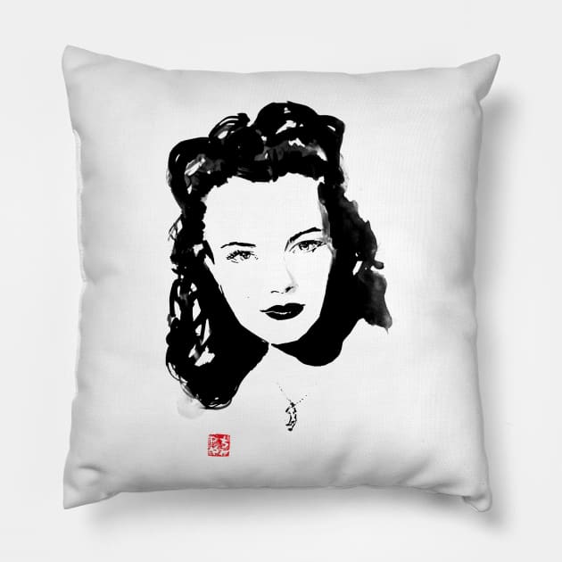 romy schneider Pillow by pechane