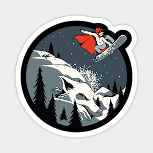 red hood snowboarder Magnet