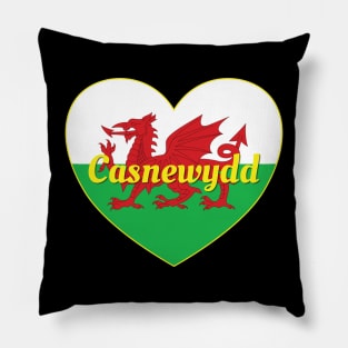 Casnewydd Cymru UK Baner Cymru Calon Pillow