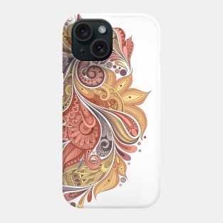 Paisley Garden Indian Style Print on White Phone Case