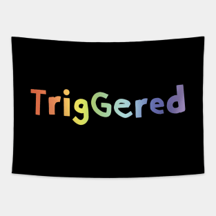 Minimal Triggered Rainbow Gradient Typography Tapestry