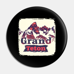 Grand Teton - vintage comic book style Pin