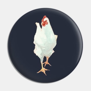 Watercolor Proud Hen #2 Pin