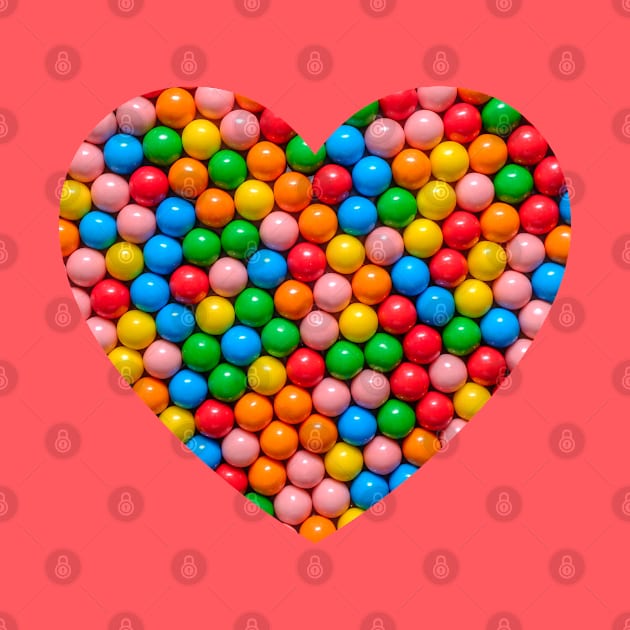 Colorful Gumball Heart by love-fi