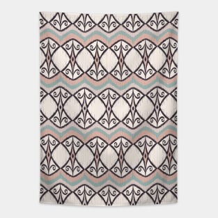 Vintage ikat aztec tribal pattern Tapestry