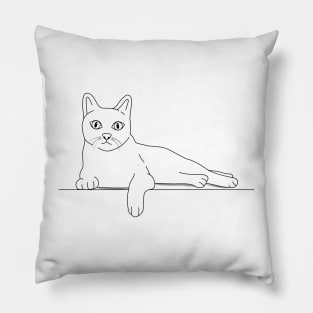 Cat Lying Down Pillow