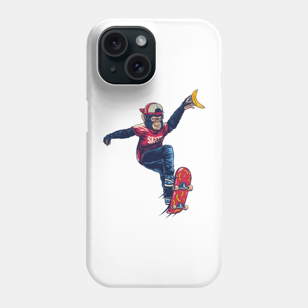 Ape Skate Phone Case by Weird Banana