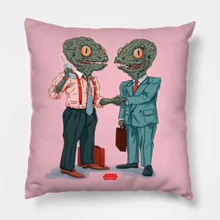 Reptillian Power Brokers Pillow