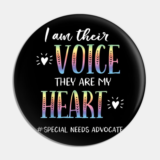 SPED Teacher Special Needs Advocate Gift I Am Their Voice Pin by Tane Kagar