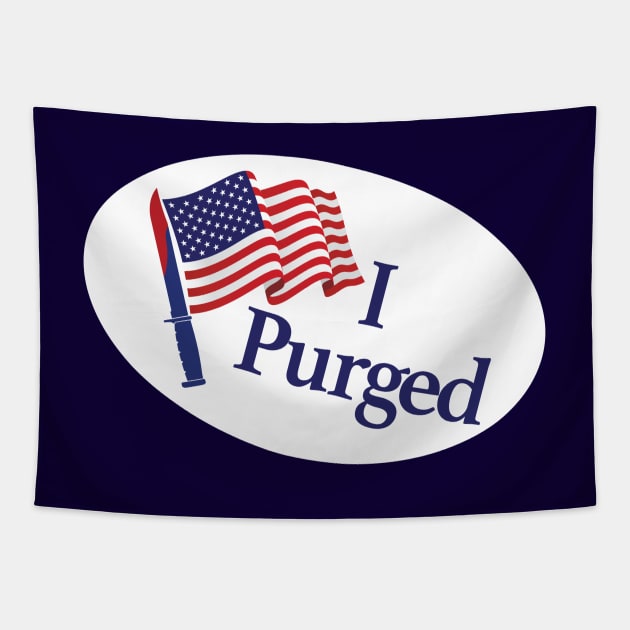 I Purged Pocket Sticker Tapestry by offbeat