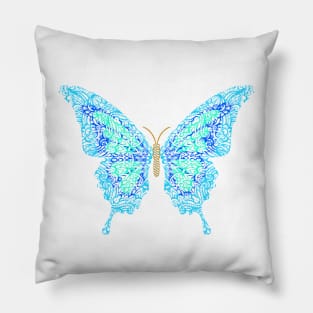 Winter butterfly mandala Pillow