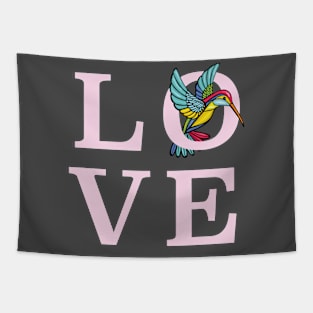 Hummingbird Love Elegant, Cute and Colourful Tapestry