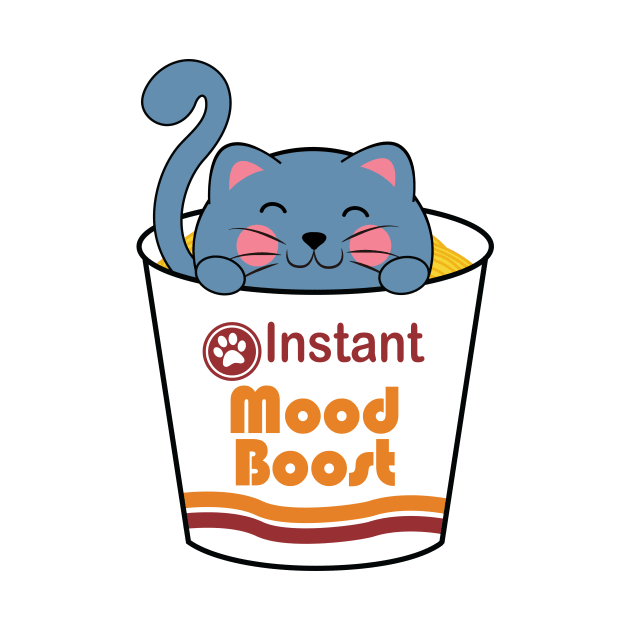 Instant Mood Boost - Kawaii Ramen Cat by KittenMe Designs