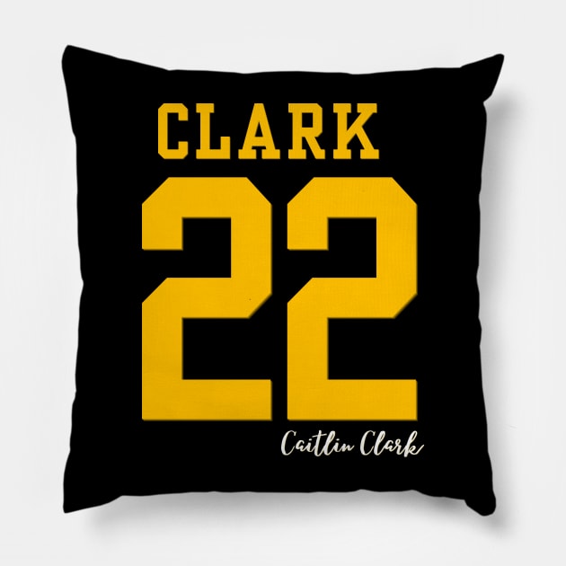 Clark 22 Caitlin Clark Pillow by thestaroflove