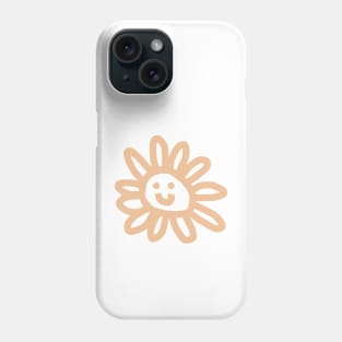 Soft Orange Daisy Flower Smiley Face Phone Case