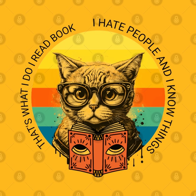 What I Do I Read Books I Hate People And I Know Things by Artistic Design