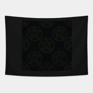 Black Stone Pentagrams Tapestry